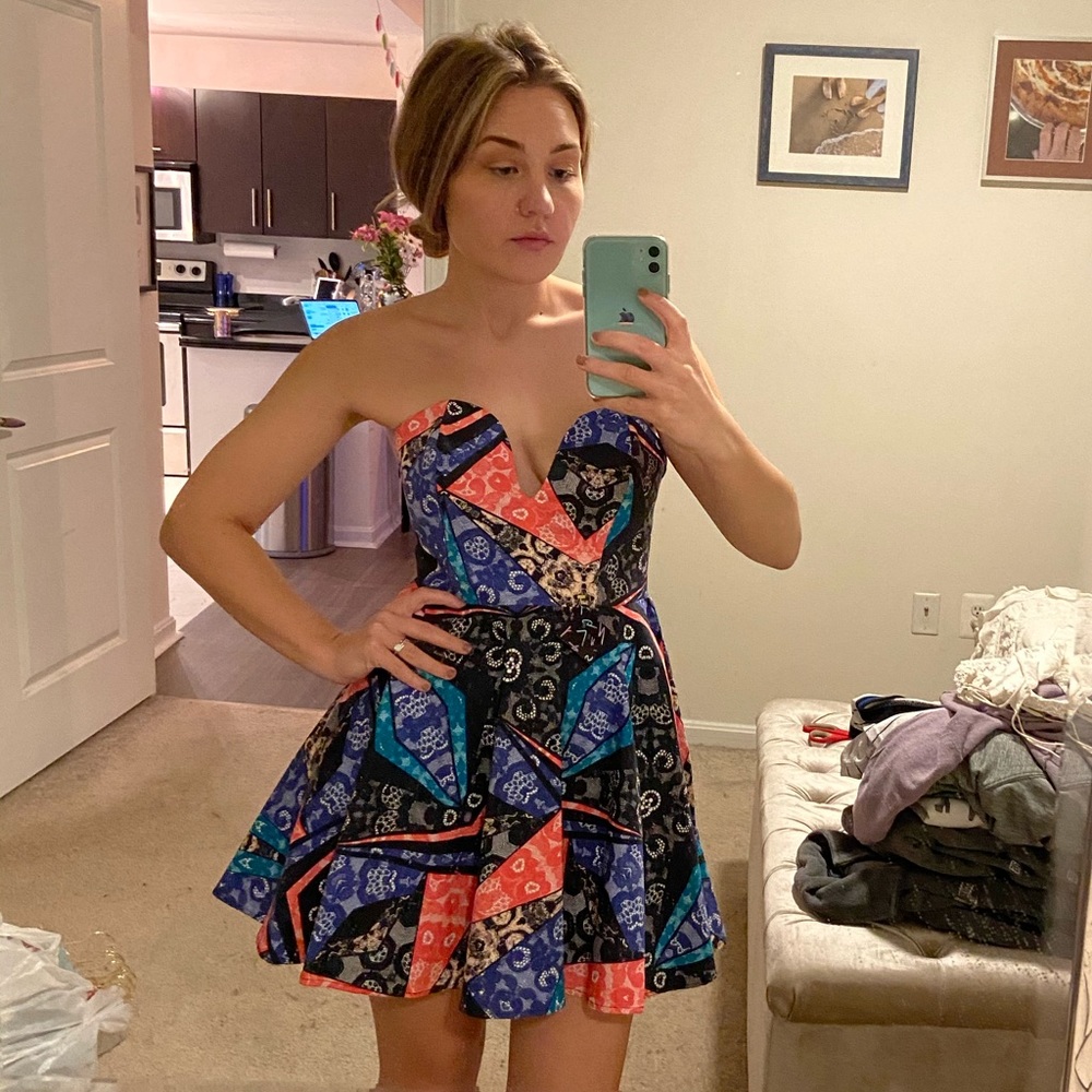 Nasty Gal Strapless Sweetheart Mini